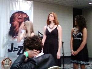 The three models from ISO's "Color me beautiful" class.